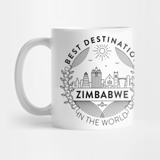 Zimbabwe Minimal Badge Design Mug